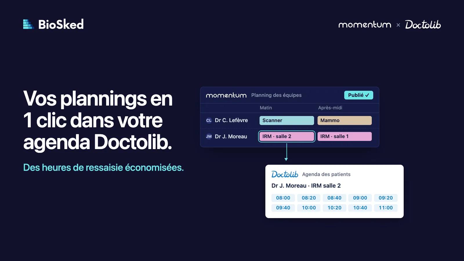 Partenariat Momentum × Doctolib : du planning des équipes à l’agenda des patients