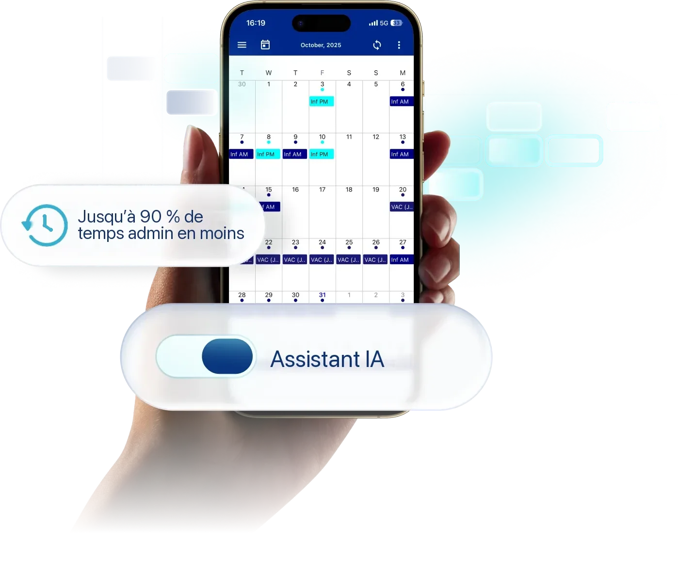 Application mobile Momentum : jusqu’à 90 % de temps de gestion en moins, assistant IA